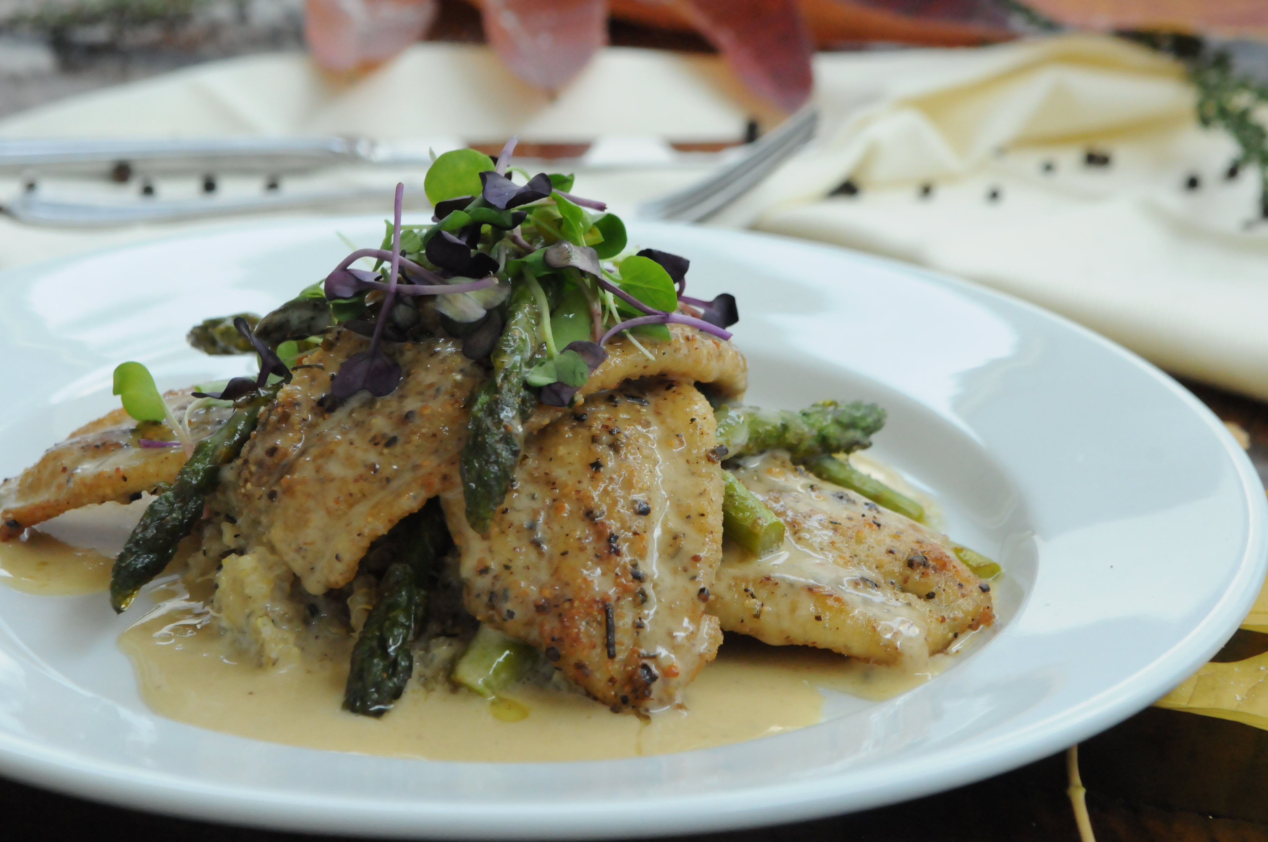 Almond and Chive Dusted Dover Sole